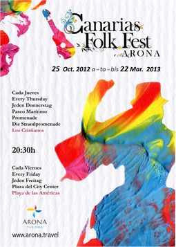 Canarias Folk Fest Arona, elke donderdag Los Cristianos, elke vrijdag Las Americas