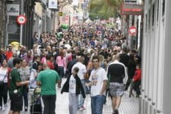 Zondag shopping in Santa Cruz