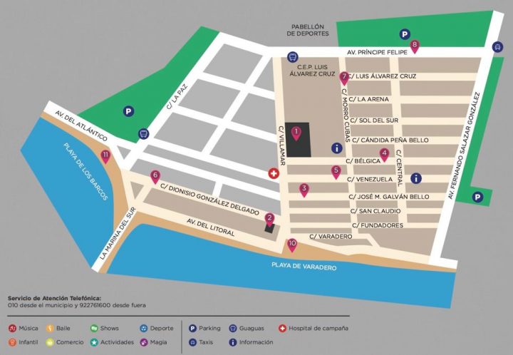 Arona en Colores 2017 plattegrond