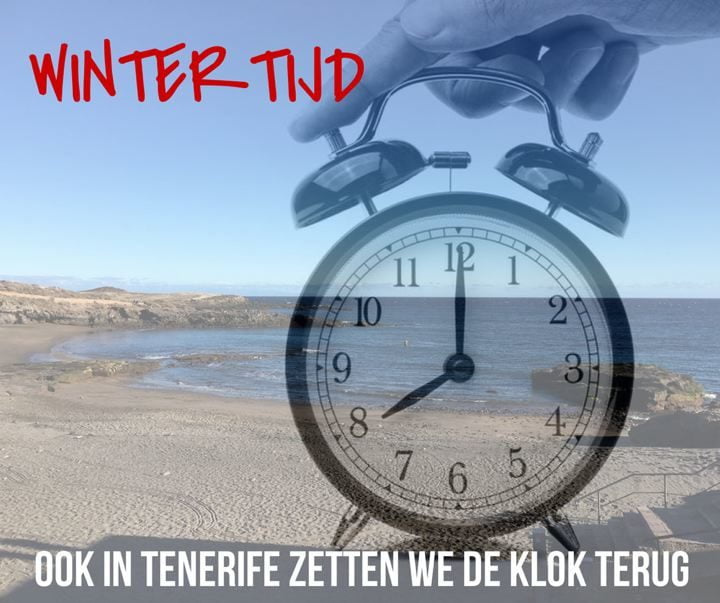 Wintertijd in Tenerife ook hier zetten we de klok 1 uur terug