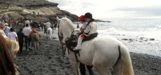 San Sebastian La Caleta paarden gaan in zee