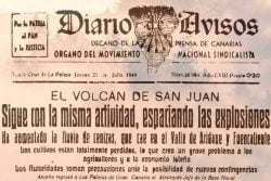Uitbarsting vulkaan San Juan in 1949
