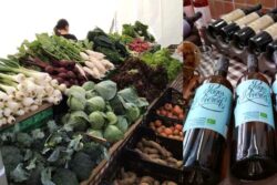 Boerenmarkt Arona op 2 locaties, met groenten en fruit, wijnen...