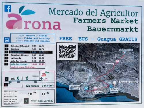 Gratis busvervoer boerenmarkt Arona (Valle San Lorenzo)