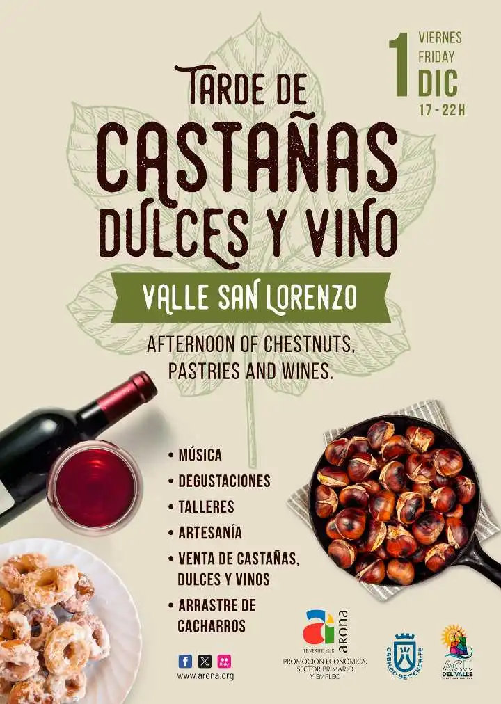 Avond met wijn, kastanjes en zoetigheid in Valle San Lorenzo