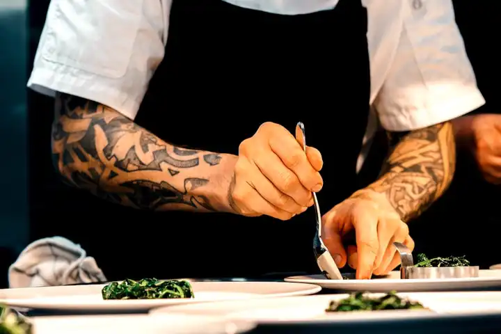 Restaurants met Michelin sterren chefkok in actie