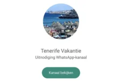 Volg Tenerife Vakantie via Whatsapp kanaal