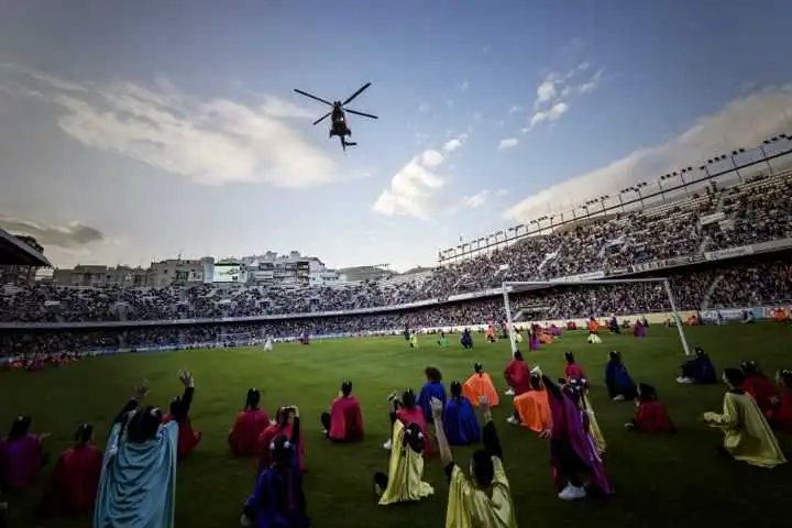 Driekoningen Santa Cruz de Tenerife - aankomst per helikopter