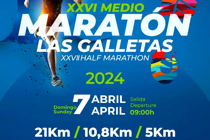 Las Galletas Halve Marathon 2024 affiche