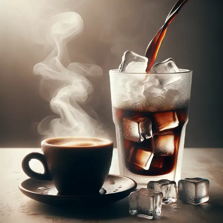 Café con hielo - koffie met ijsblokjes