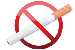 Nieuw antirookbeleid Canarische eilanden -Rookverbod symbool met sigaret.